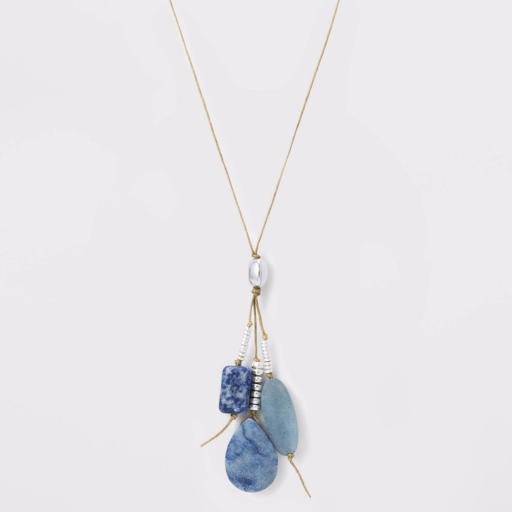 Adjustable Cord and Semi-Precious  necklace
